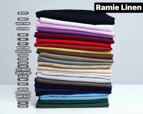 1.31M DUCK EGG REMNANT RAMIE LINEN FABRIC