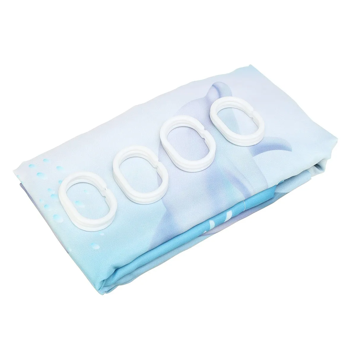 1/3/4 Pcs Sea Style Dolphin Waterproof Shower Curtain Set Toilet Cover Mat Bathroom Non-Slip Mat Pedestal Rug Kit