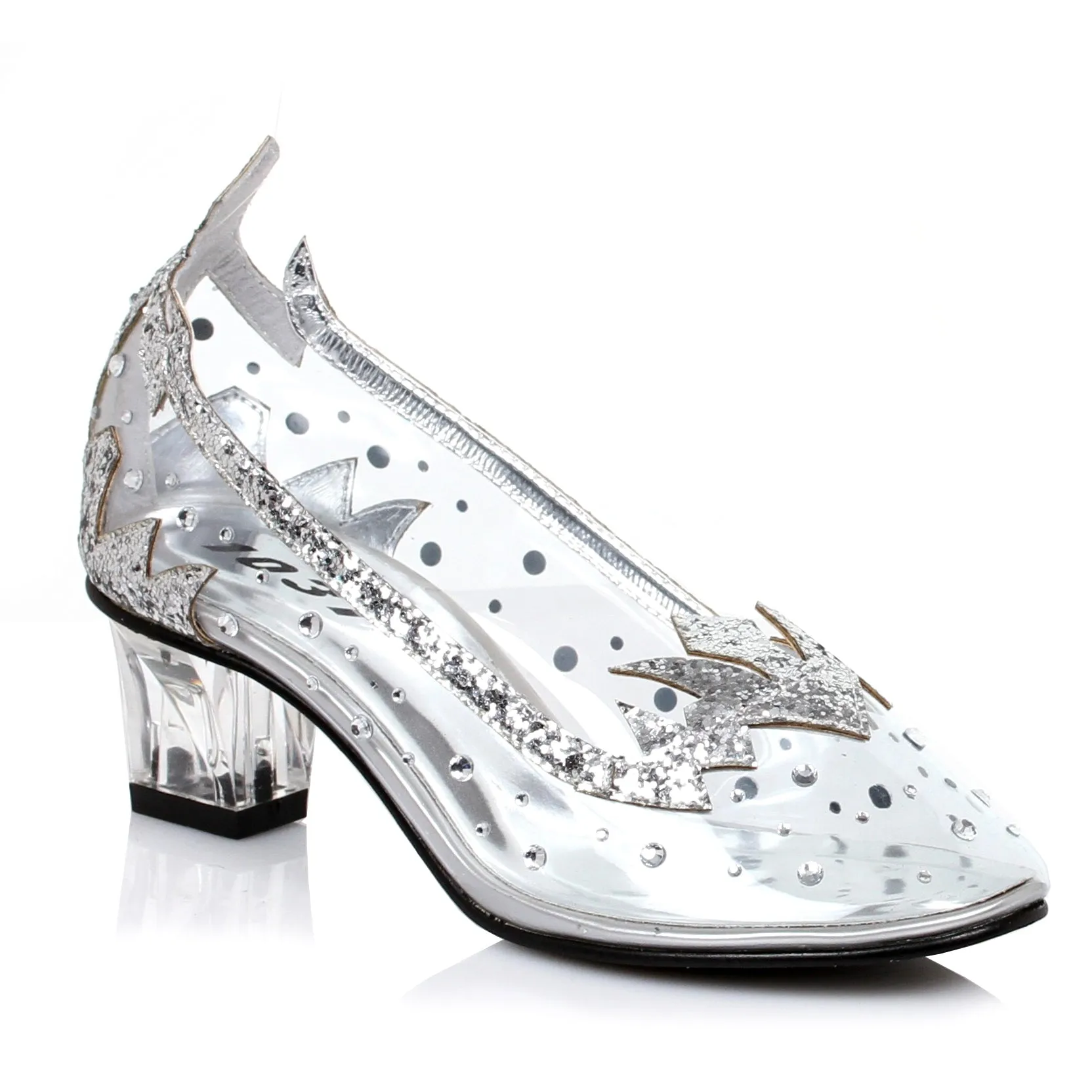 201-ICE 2" Heel Clear slipper Childrens.