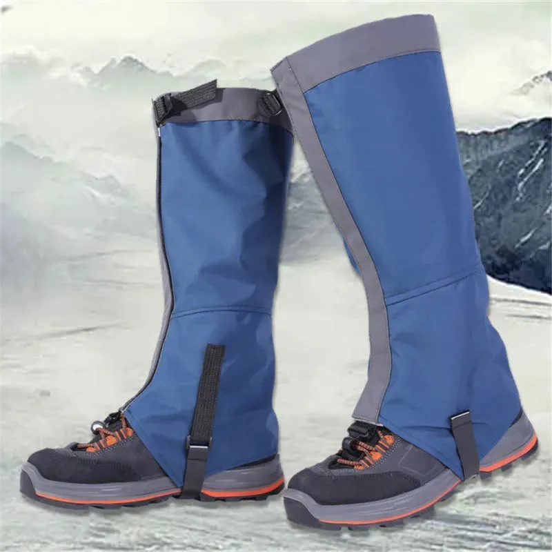 2Pcs Waterproof Snowproof Skiing Gaiters, Leg Warmers for Outdoor Hiking, Climbing