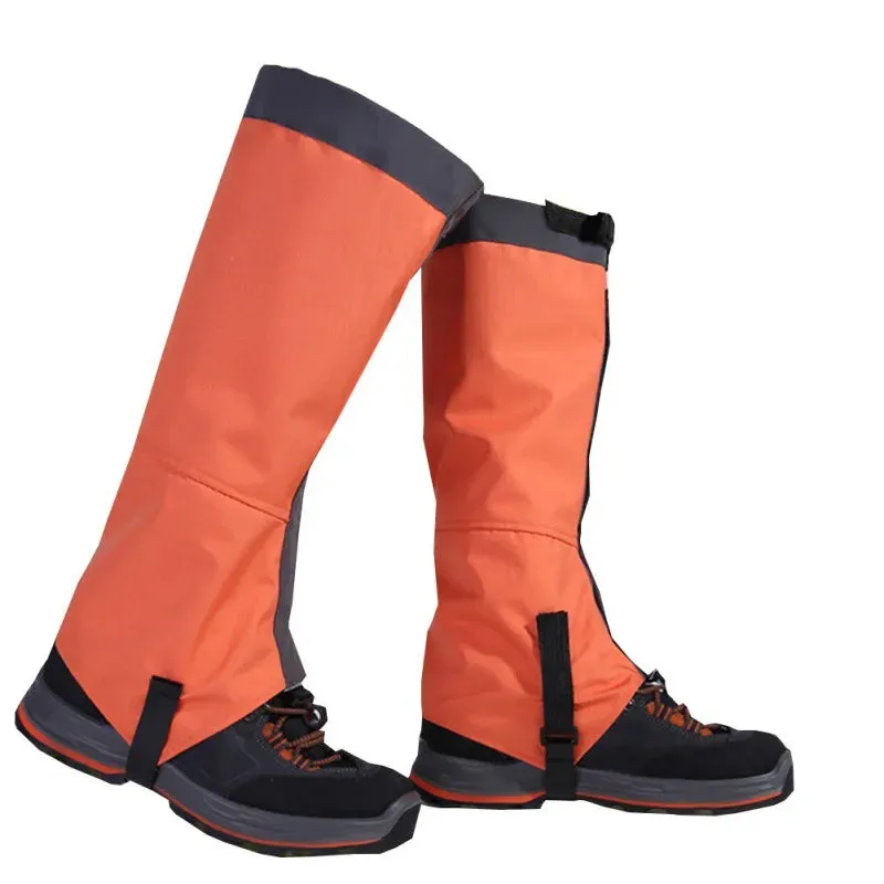 2Pcs Waterproof Snowproof Skiing Gaiters, Leg Warmers for Outdoor Hiking, Climbing