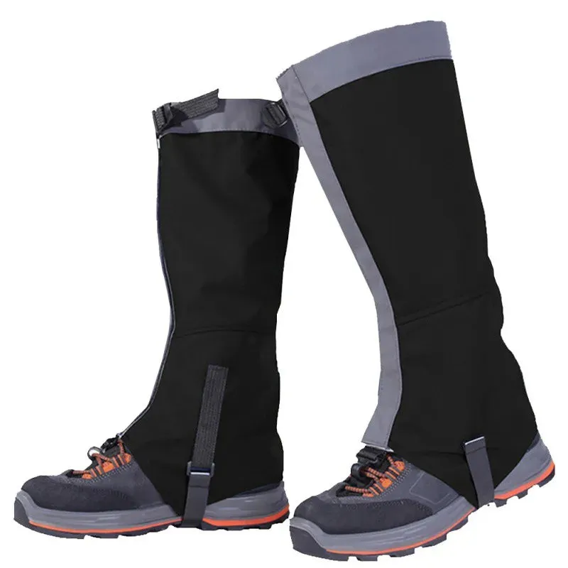 2Pcs Waterproof Snowproof Skiing Gaiters, Leg Warmers for Outdoor Hiking, Climbing