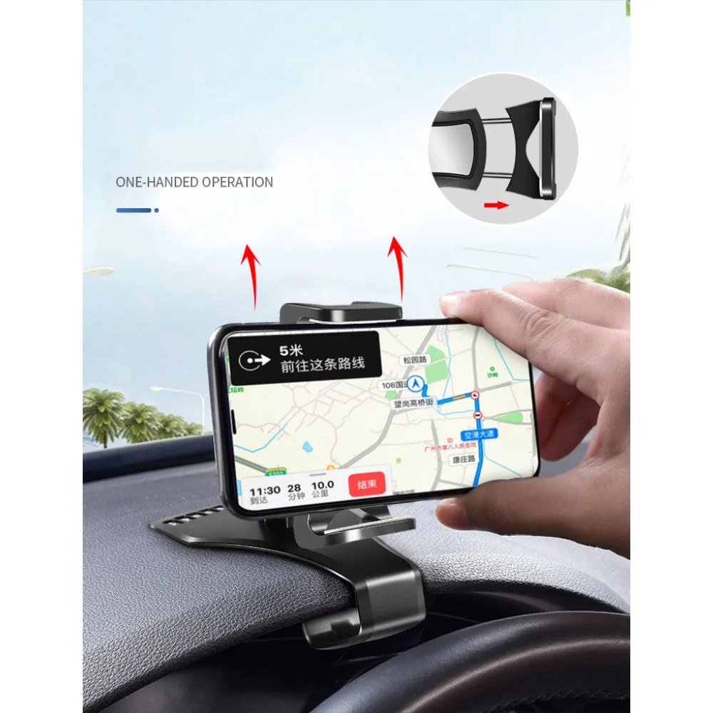 3 in 1 Car GPS Smartphone Holder: Dashboard / Visor Clamp   AC Grid Clip for DEXP Ixion P245 Arctic - Black