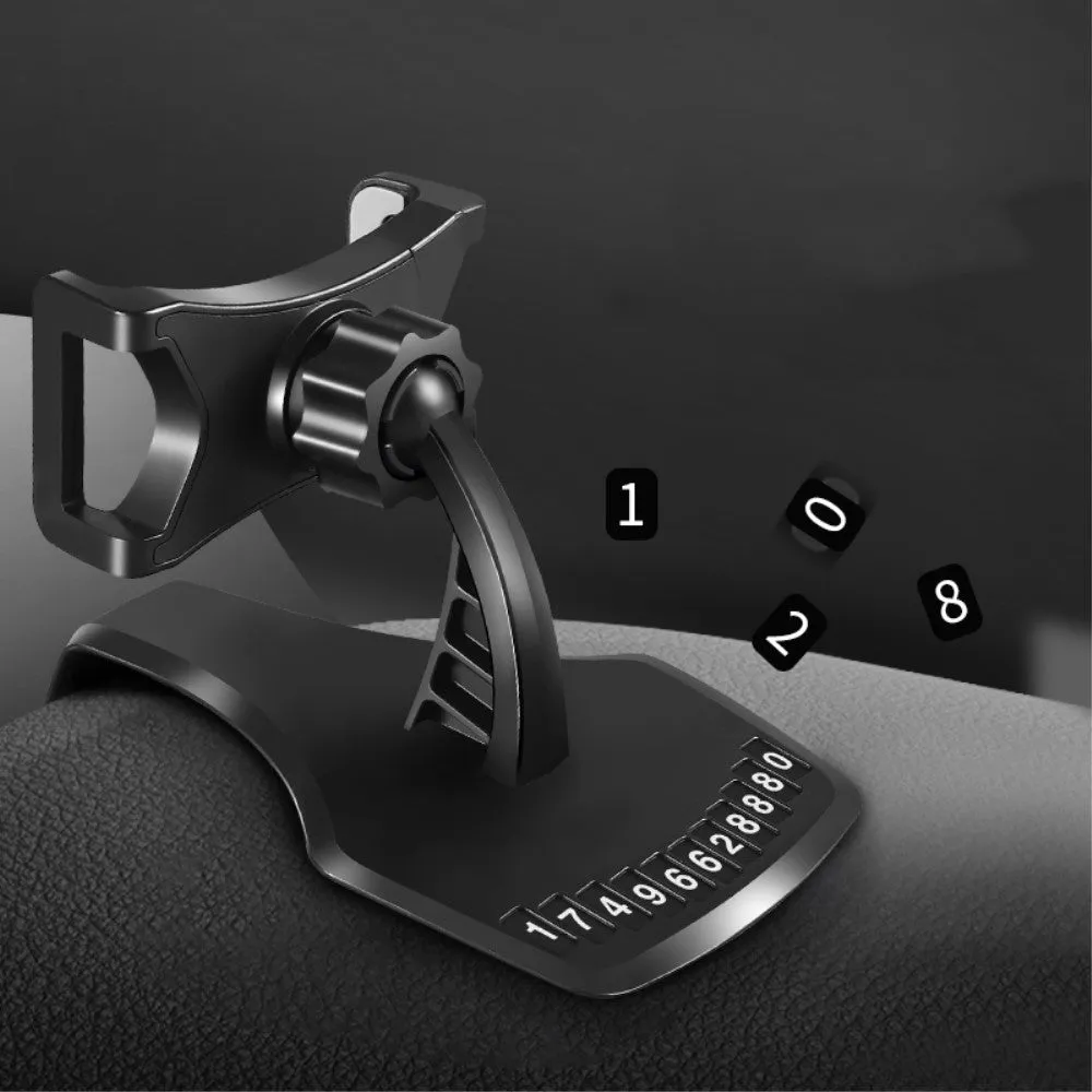 3 in 1 Car GPS Smartphone Holder: Dashboard / Visor Clamp   AC Grid Clip for DEXP Ixion P245 Arctic - Black