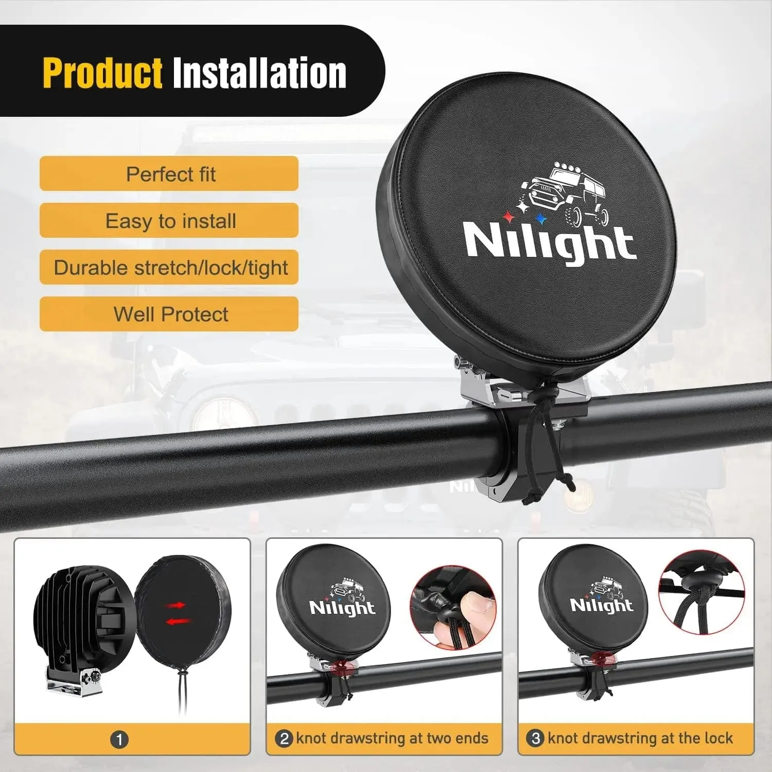 5.75 Inch Round Offroad Driving Pod Light Cover Type B