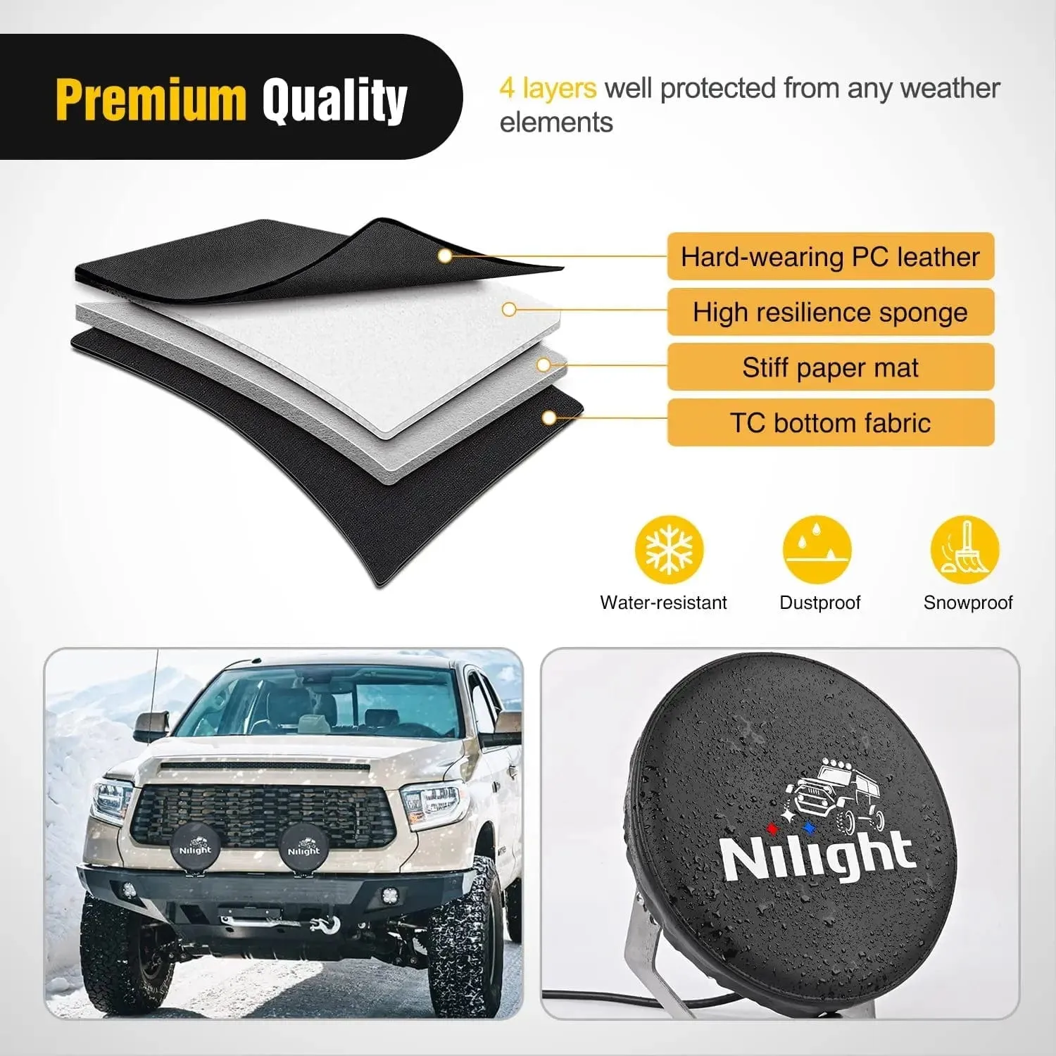 5.75 Inch Round Offroad Driving Pod Light Cover Type B