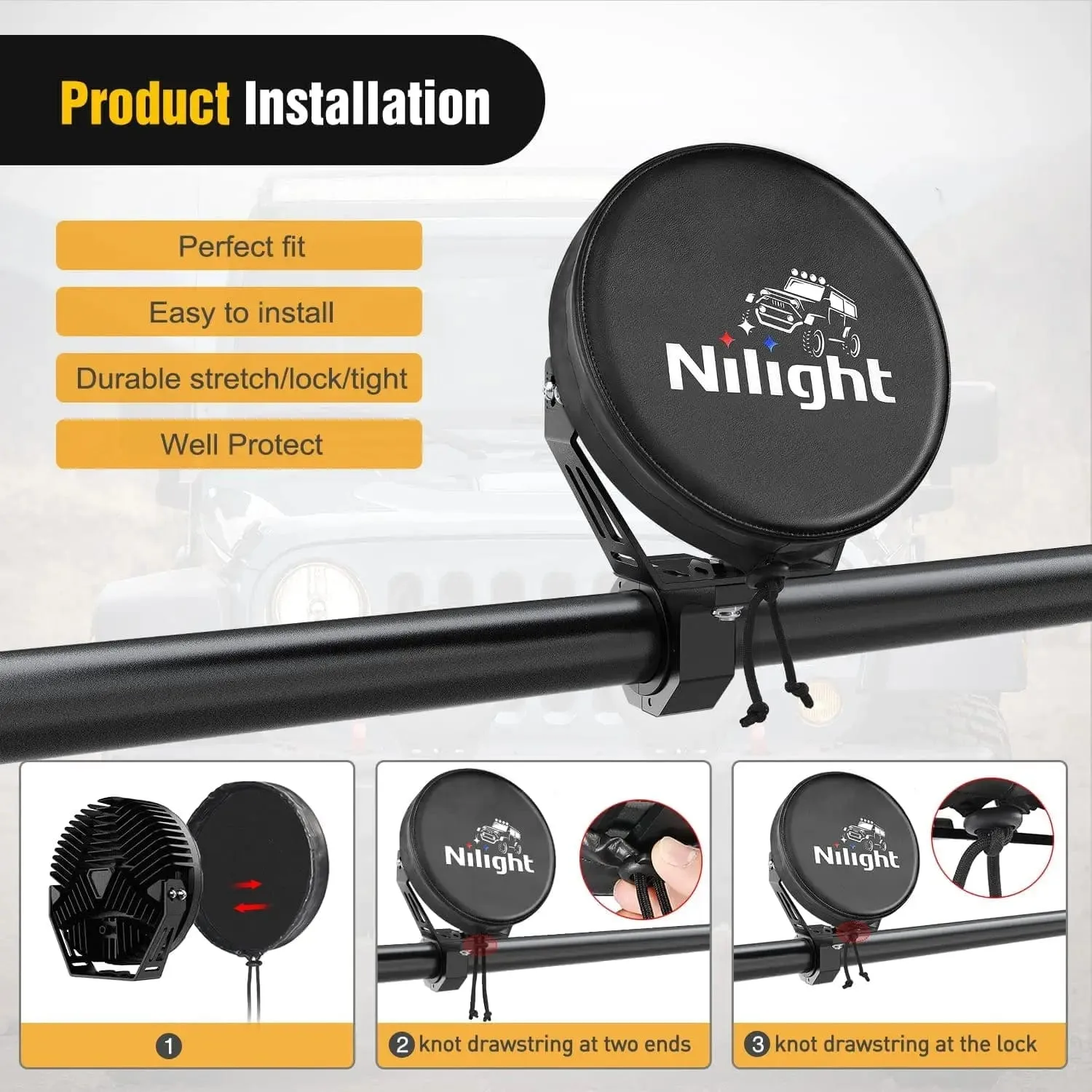 7 Inch Round Offroad Driving Pod Light Cover Type B