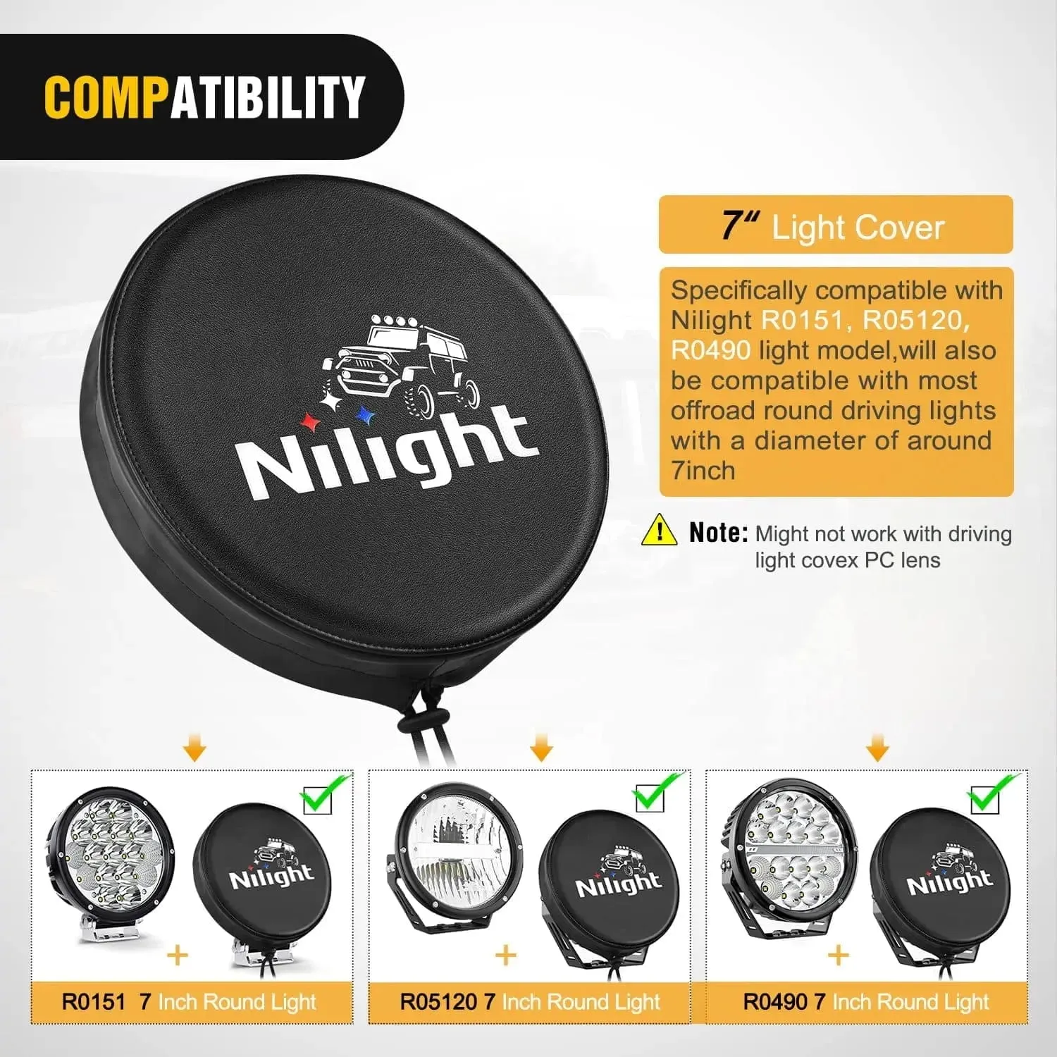 7 Inch Round Offroad Driving Pod Light Cover Type B