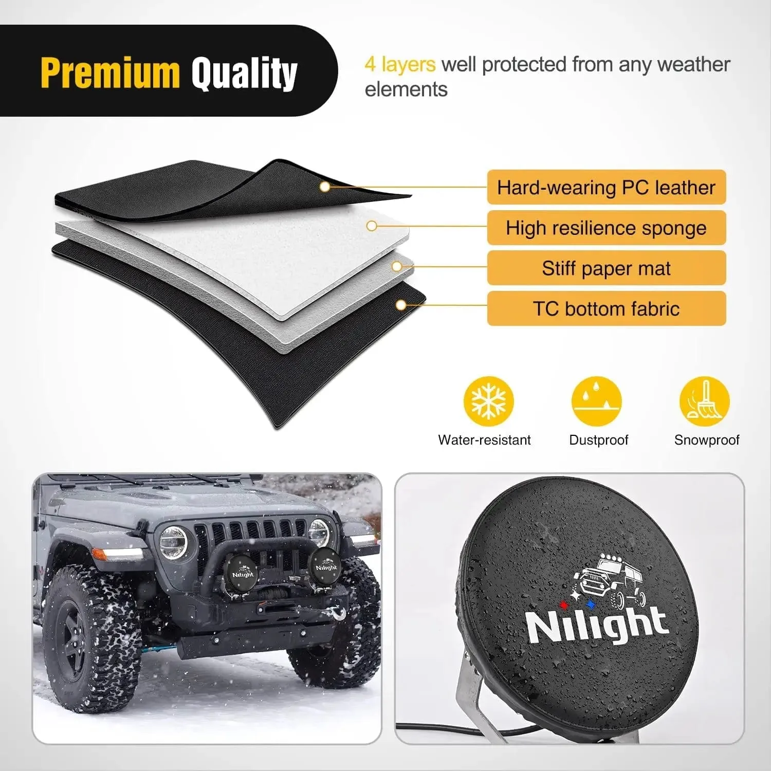 7 Inch Round Offroad Driving Pod Light Cover Type B