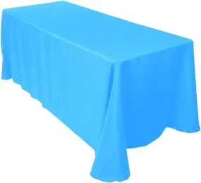 90" Wide x 156" Long Rectangular Tablecloth - Polyester Poplin Tablecloth for Wedding, Party, Event Decorations (Pick a Color)