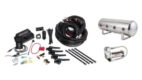 Air Lift Performance 3H Air Management (1/4" Air Line, 2.5 Gallon Lightweight Polished Aluminum Tank, VIAIR 444C Compressor)
