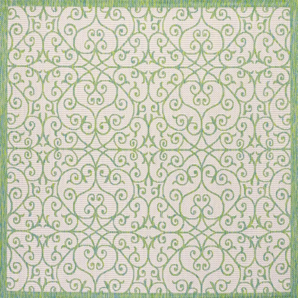 Alfombra Vintage Filigree Textured Weave Indoor/outdoor Square Rug