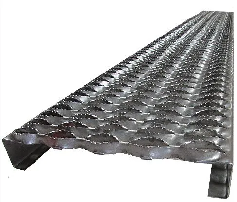 Anti-Slip Channel - Grip Strut - 12'' wide x 120'' long, 12 Gauge, Galv Steel sticks (2" side wall)