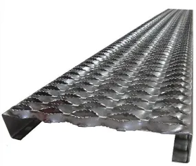 Anti-Slip Channel - Grip Strut - 12'' wide x 120'' long, 12 Gauge, Galv Steel sticks (2" side wall)