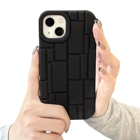Anymob iPhone Black Geometry Phone Case Soft Silicon Shockproof Cover