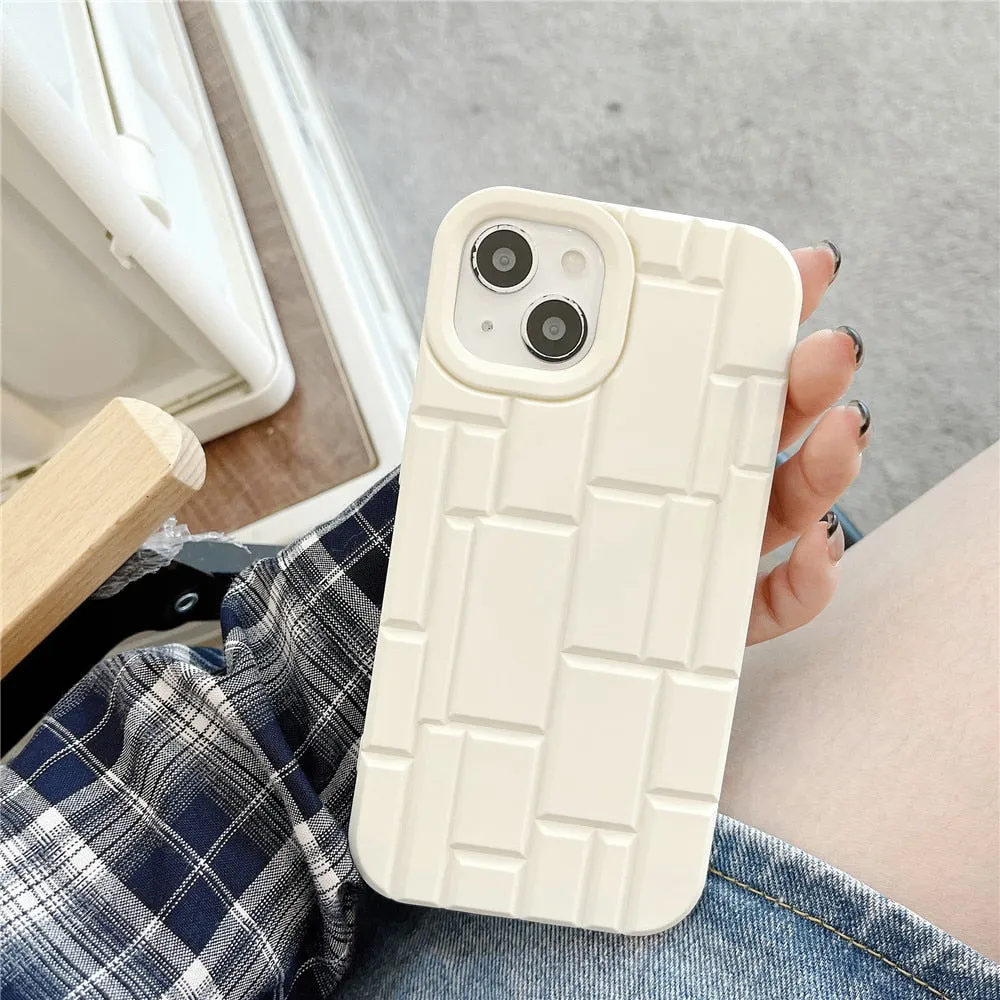 Anymob iPhone Black Geometry Phone Case Soft Silicon Shockproof Cover