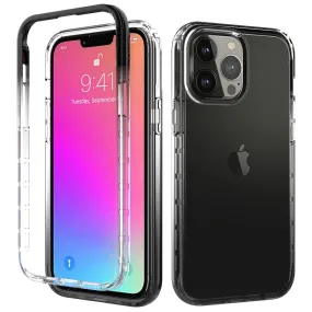 Anymob iPhone Black Transparent Gradient Bumper Phone Case Silicone Shockproof Cover