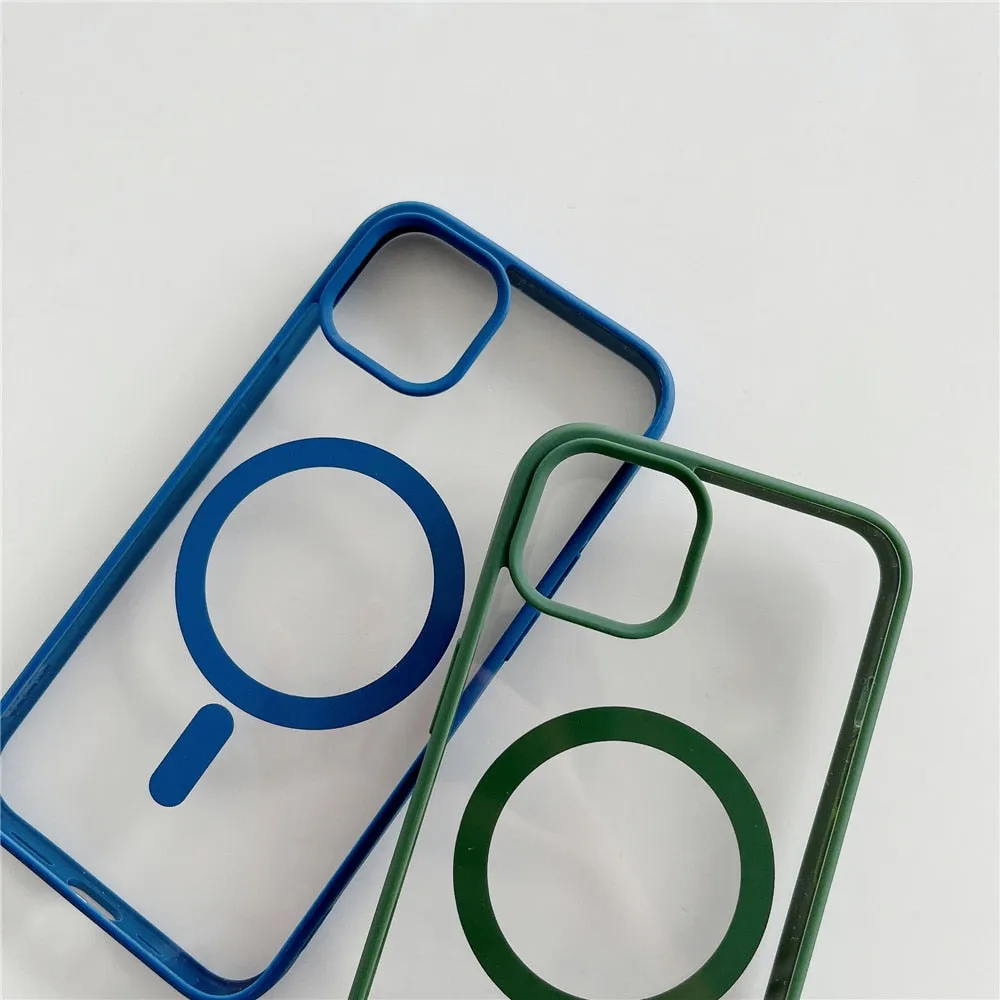 Anymob iPhone Blue Magnetic Pattern Case Soft Phone Cover