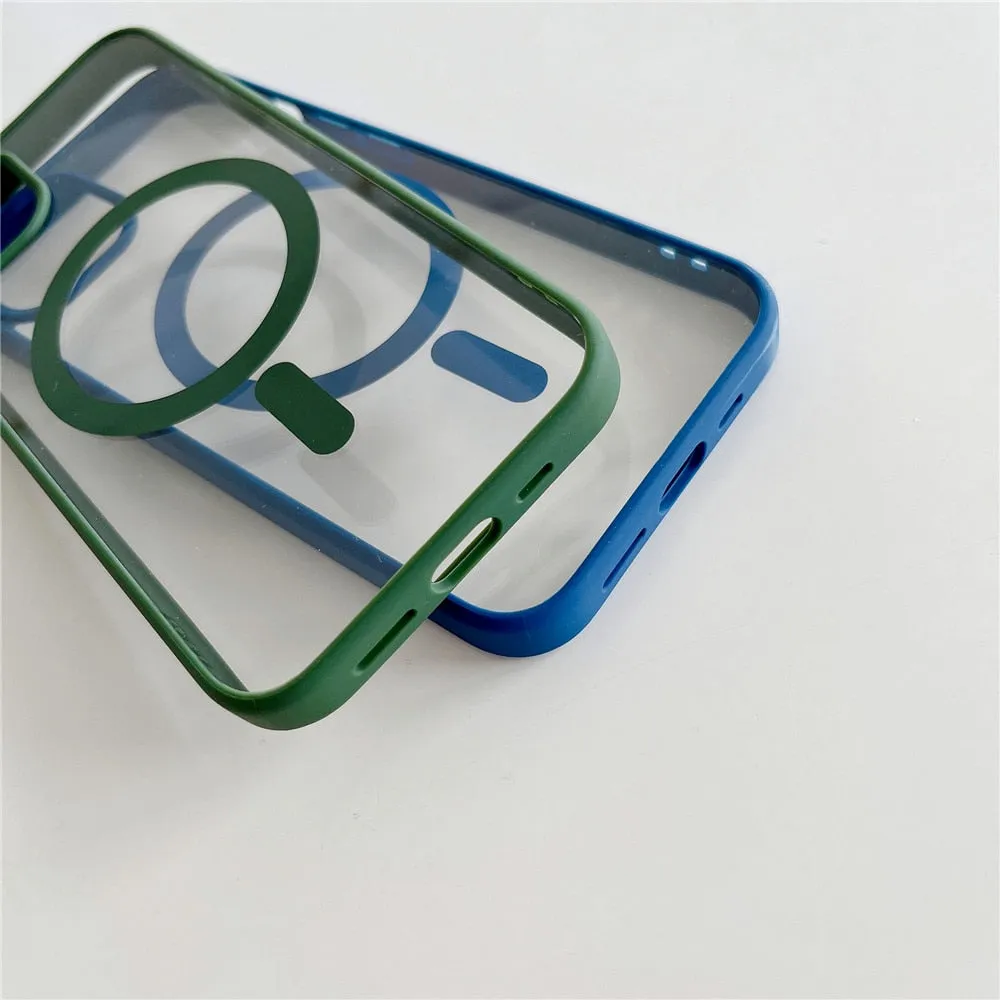 Anymob iPhone Blue Magnetic Pattern Case Soft Phone Cover