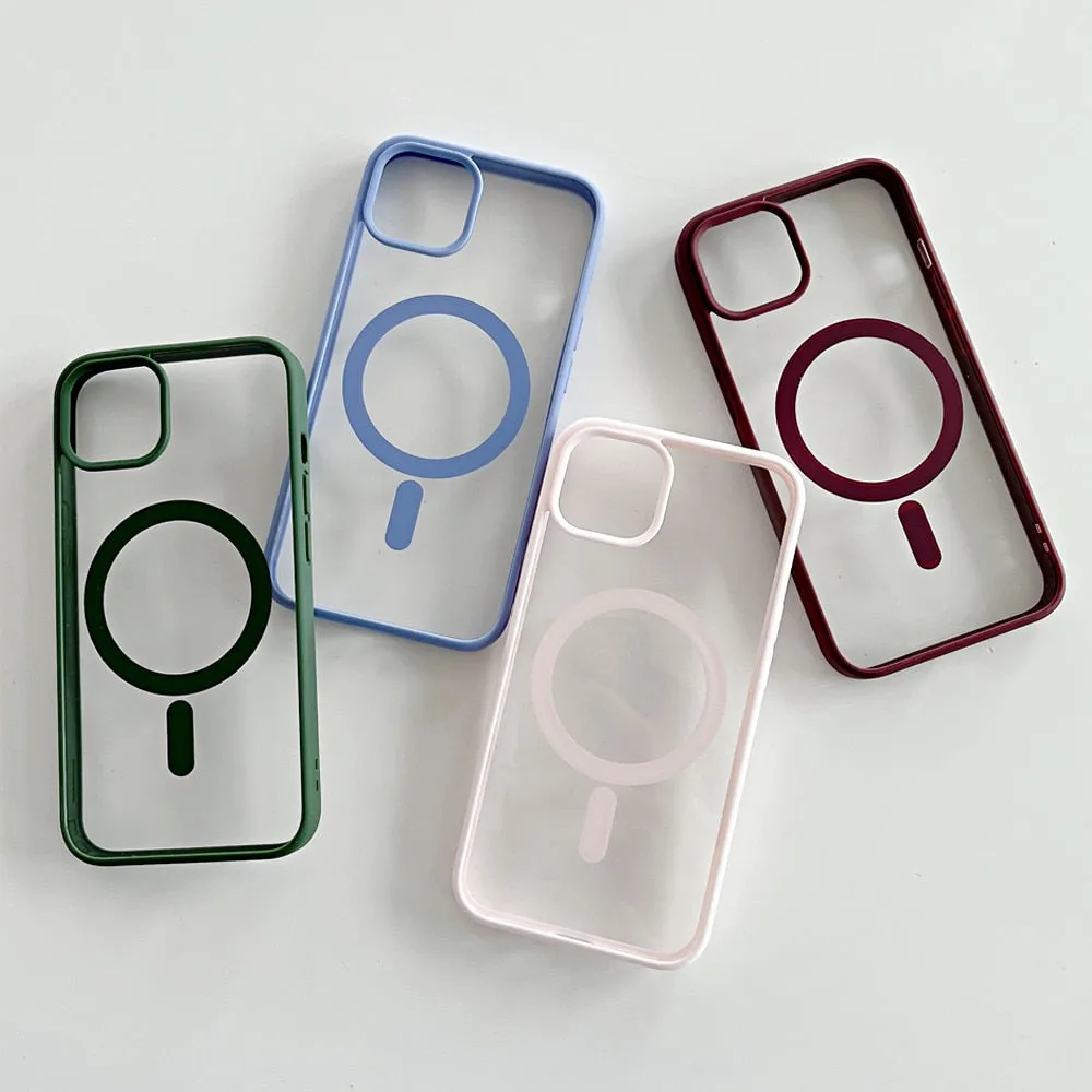 Anymob iPhone Blue Magnetic Pattern Case Soft Phone Cover