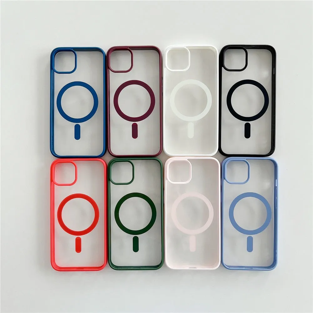 Anymob iPhone Blue Magnetic Pattern Case Soft Phone Cover