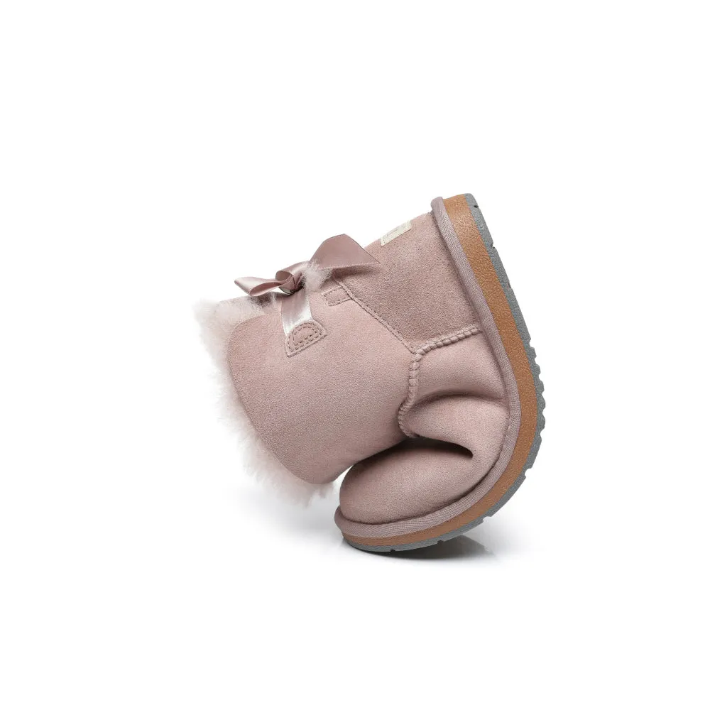 Australian Shepherd® Women Mini Ugg Boots with Single Back Bow #AS3011