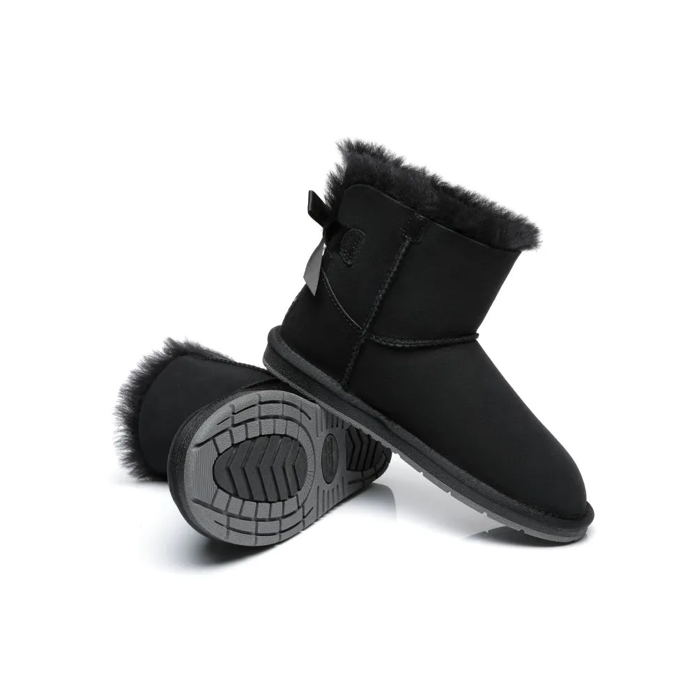 Australian Shepherd® Women Mini Ugg Boots with Single Back Bow #AS3011