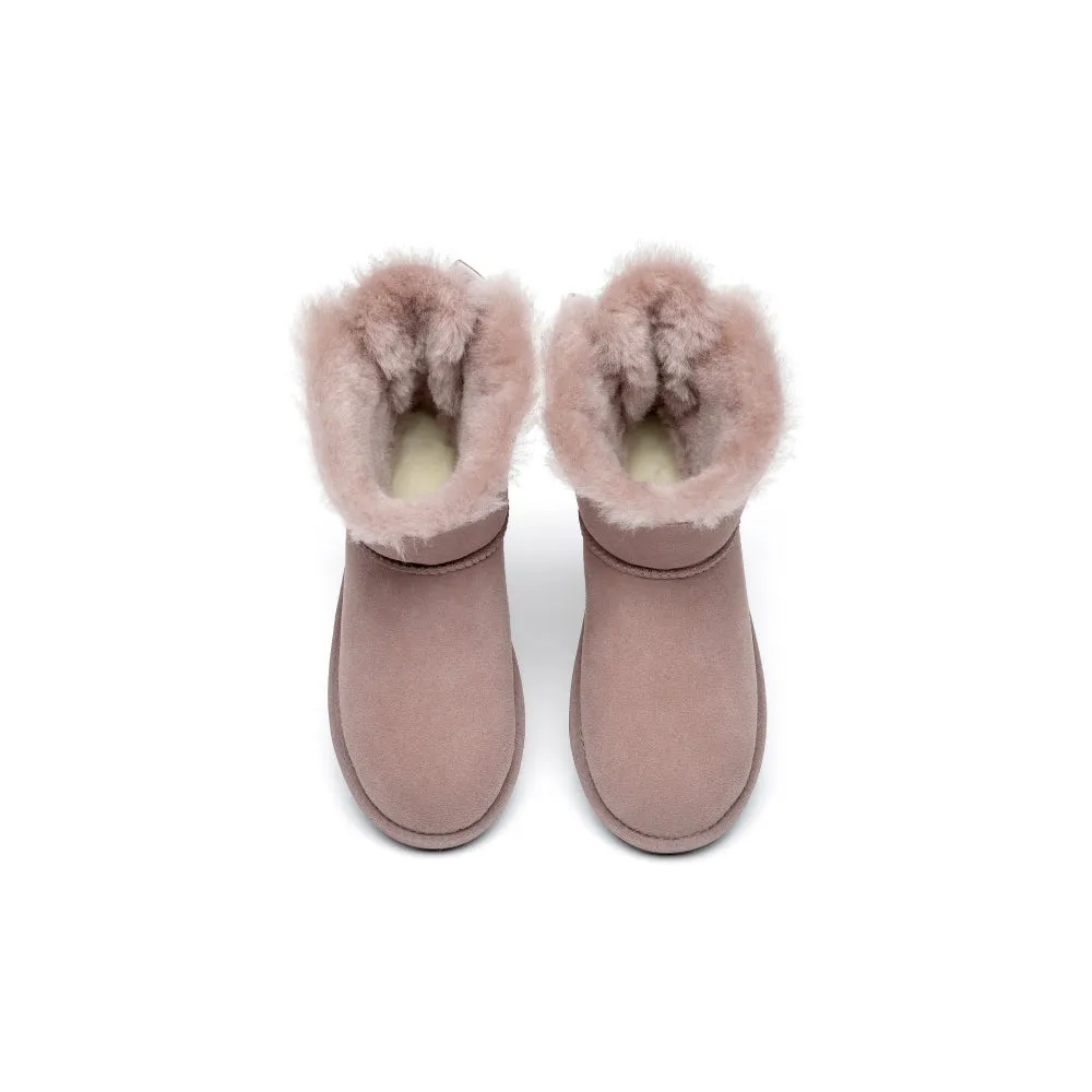 Australian Shepherd® Women Mini Ugg Boots with Single Back Bow #AS3011
