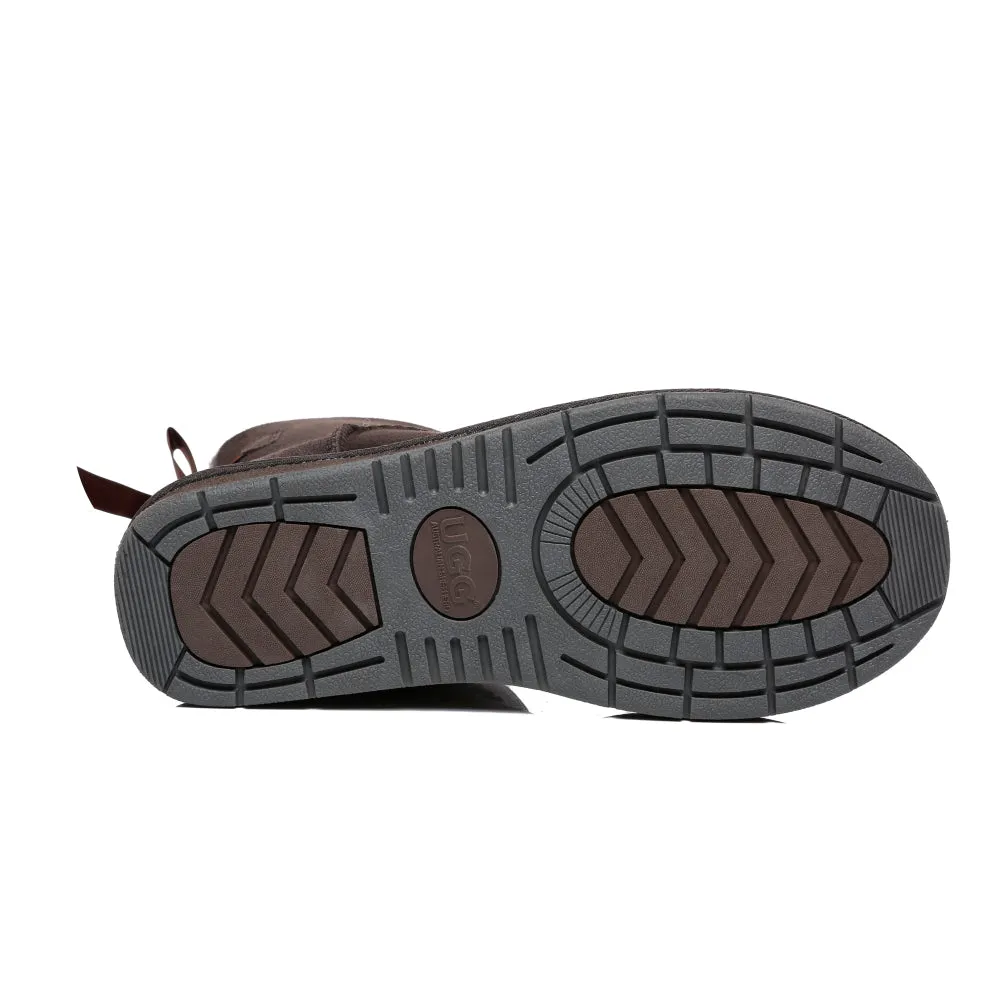 Australian Shepherd® Women Mini Ugg Boots with Single Back Bow #AS3011