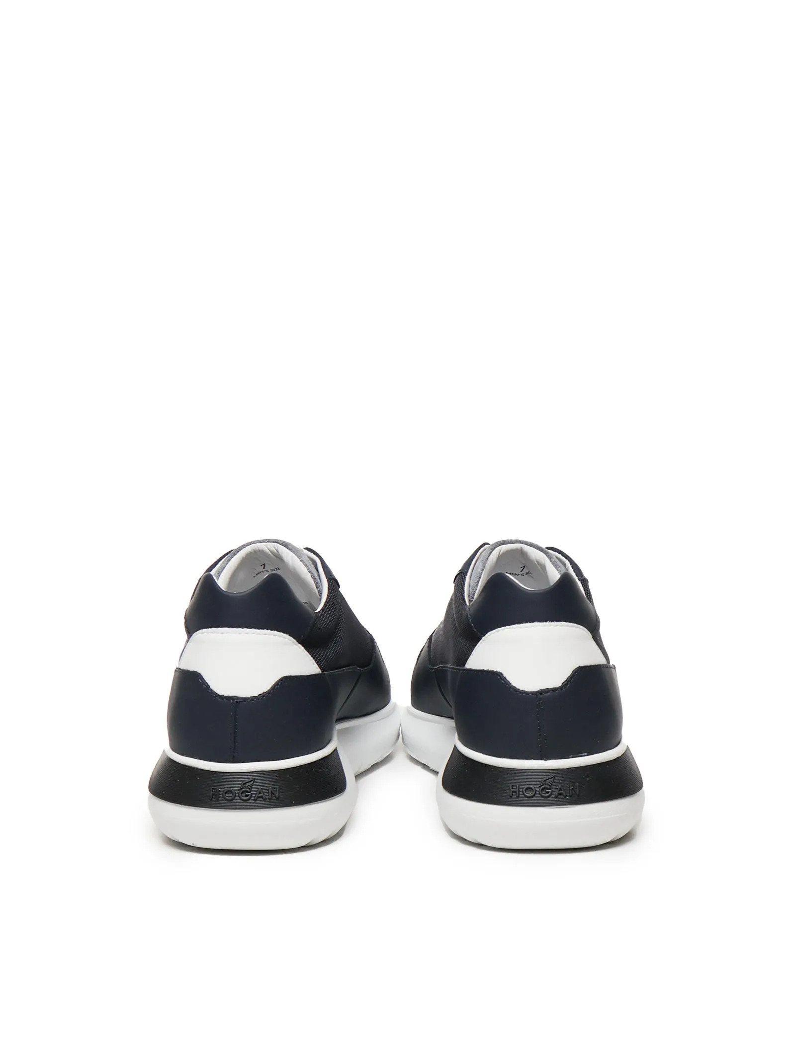 Blue Leather Sneakers with Memory Foam