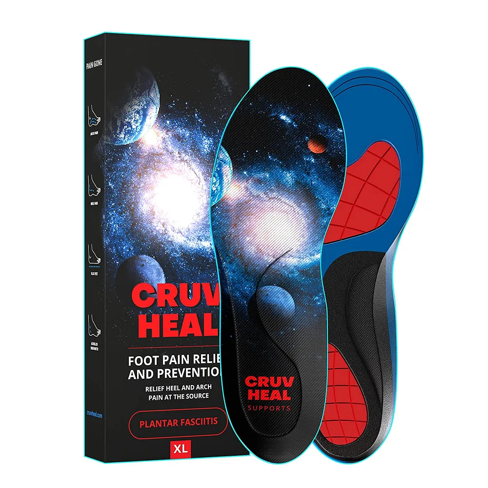 Cruvheal 2023 Plantar Fasciitis Arch Support Insoles | Deep Heel Cup