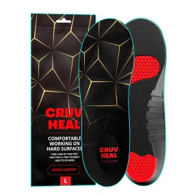 Cruvheal New 2023 Work Pro Comfort Insoles | Shock Absorption | Low Arch