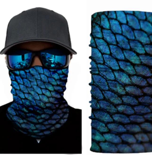G53 Blue Scale Design Gaiter Mask