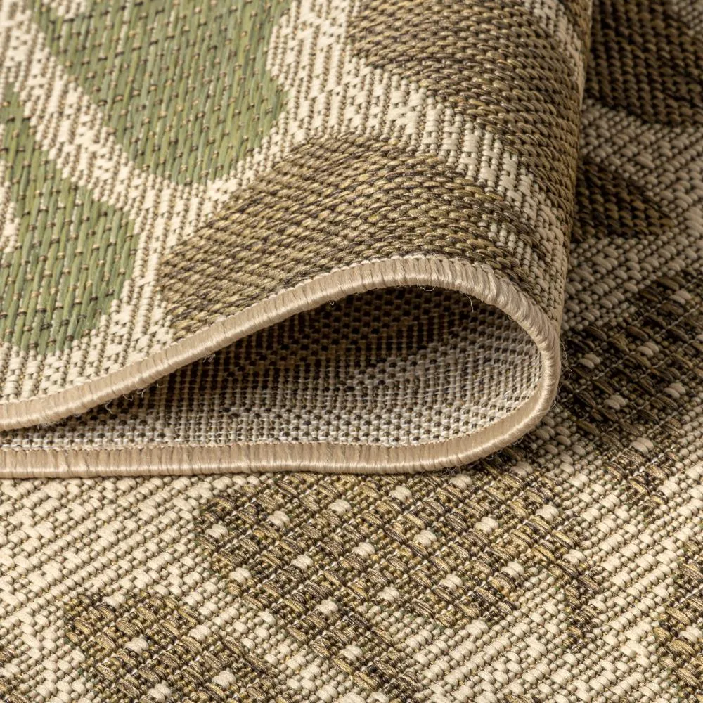 Garcia Modern Floral Textured Weave Indoor/outdoor Square Rug