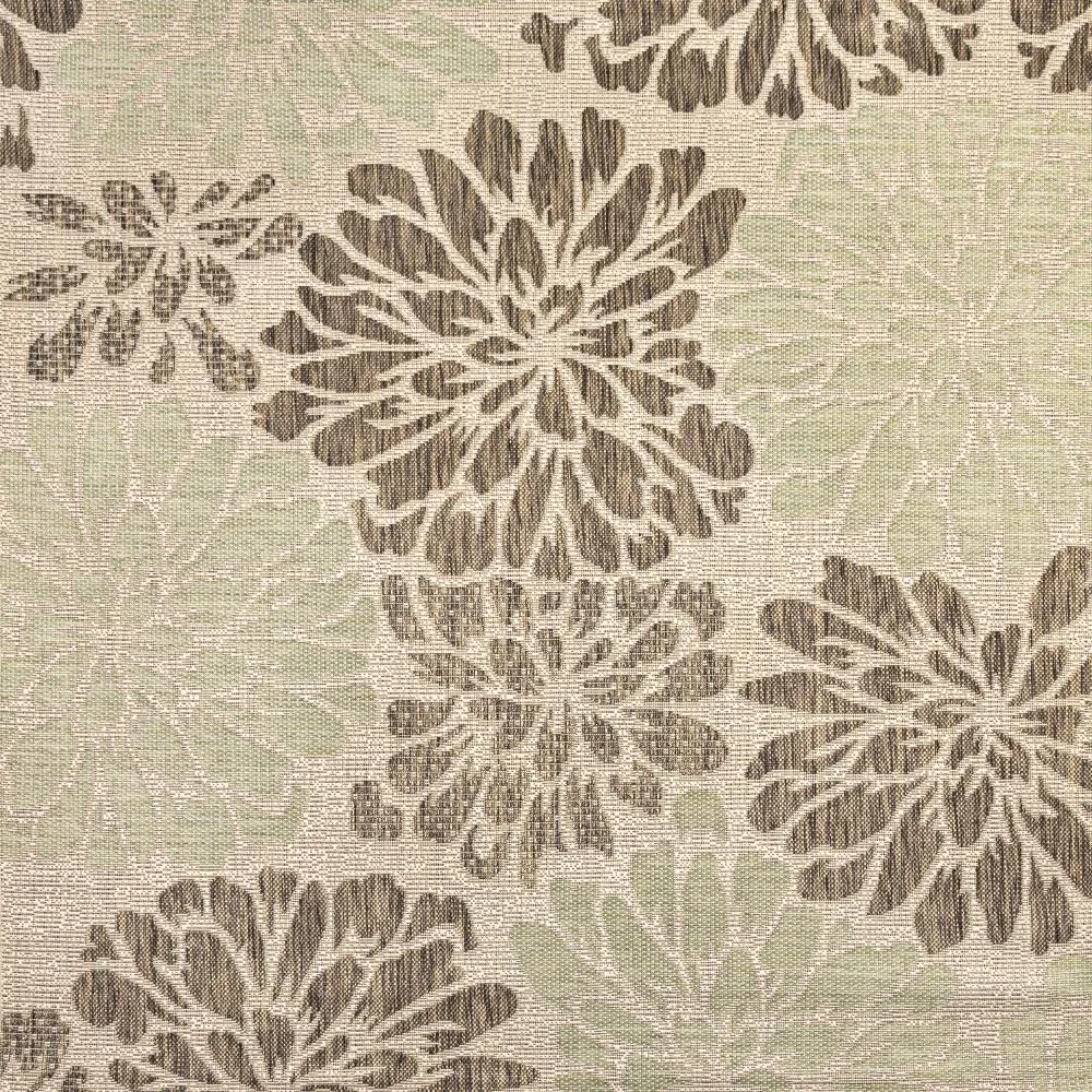 Garcia Modern Floral Textured Weave Indoor/outdoor Square Rug