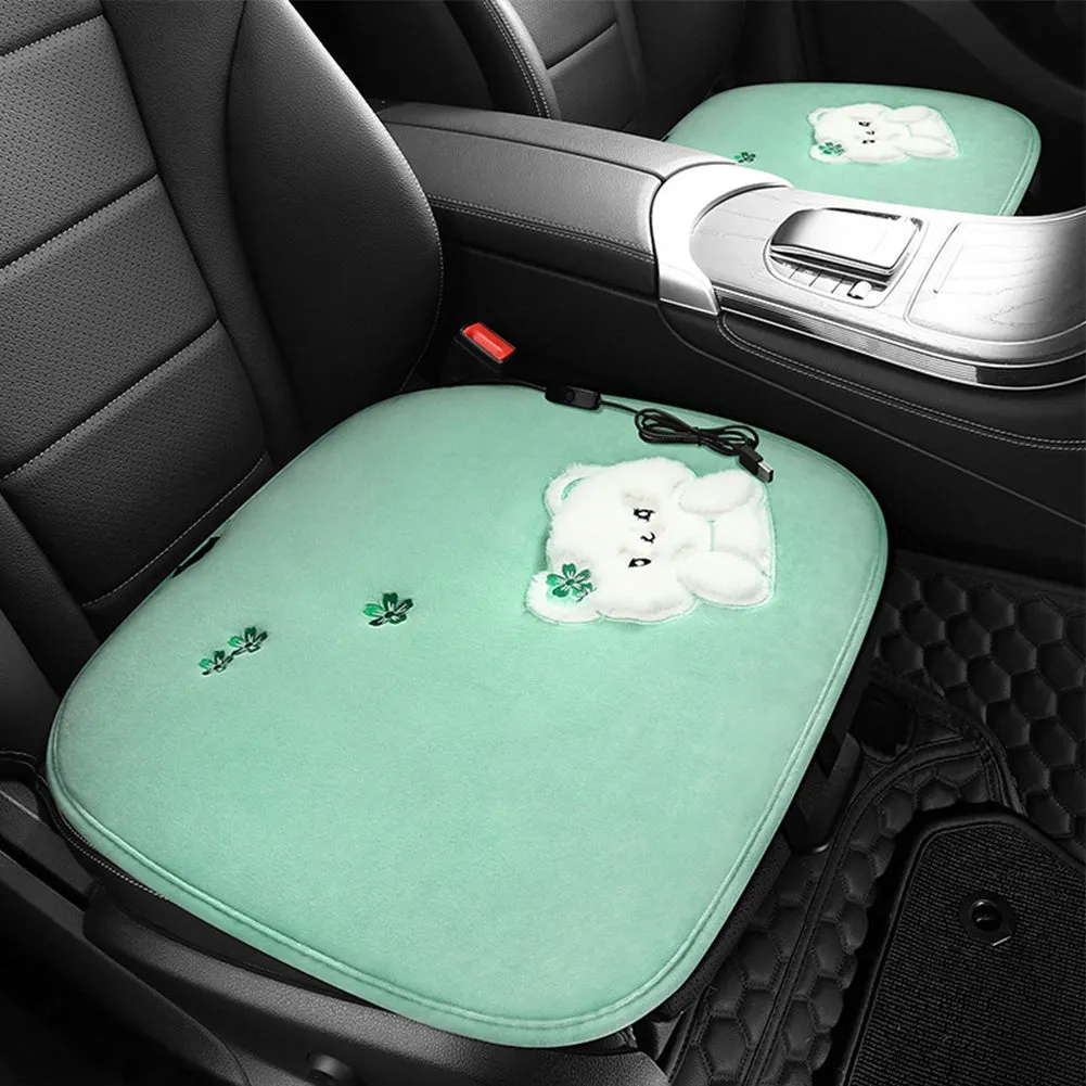 Heated Seat Cushion Pad Comfortable Seat Protector Cartoon Plush