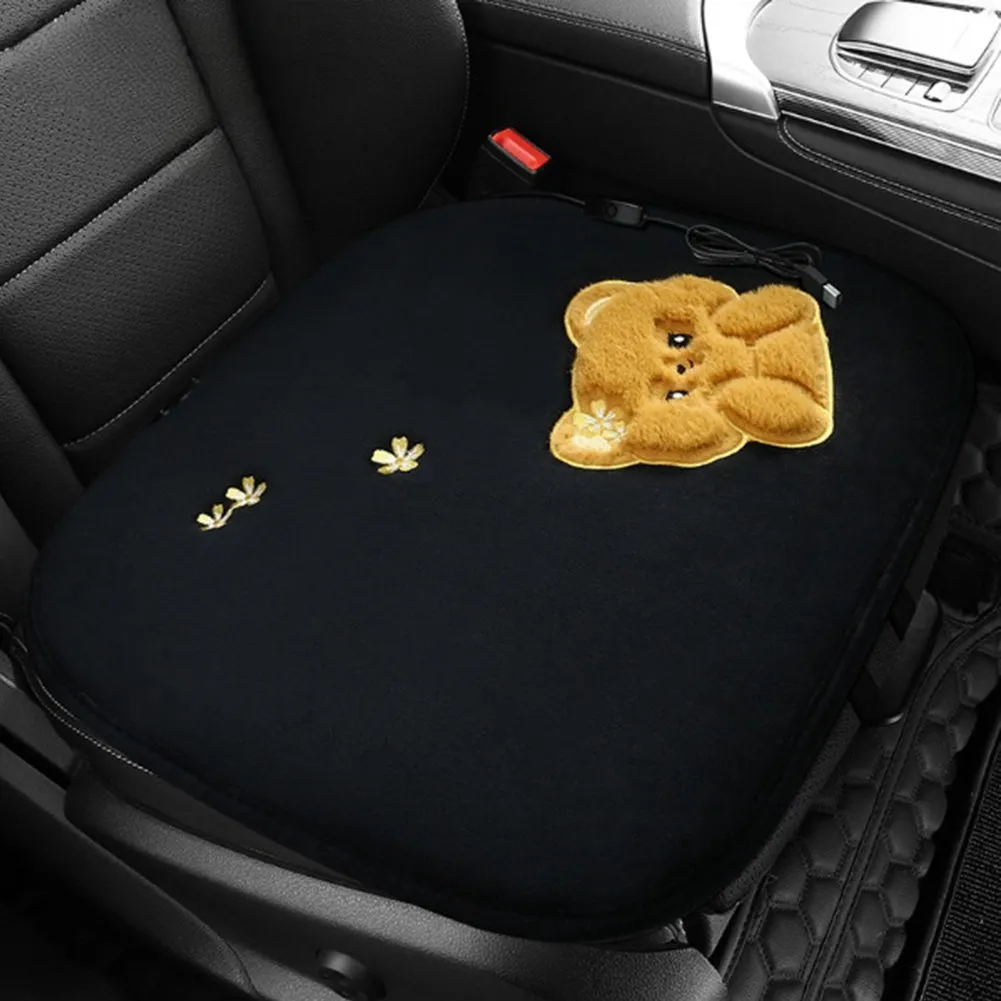 Heated Seat Cushion Pad Comfortable Seat Protector Cartoon Plush