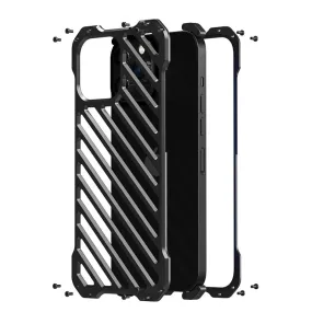 Hollow Out Super Cool Design Shockproof Armor Aluminum Alloy Metal for iPhone 13 12 Pro Max Mini Men Back Cover Protector Case|Phone Case & Covers|