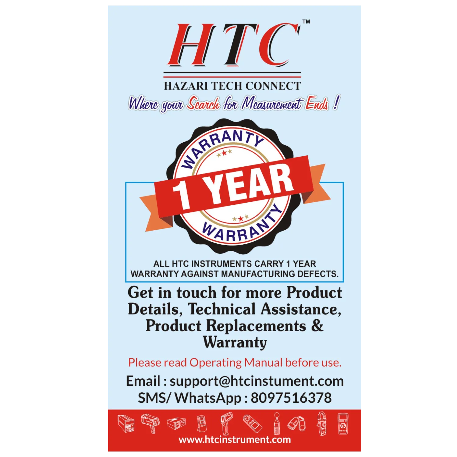 HTC CC-05 Volt/mA Multi-Functional Calibrator 24mA/24V with Thermocouple, Frequency, and Resistance Support
