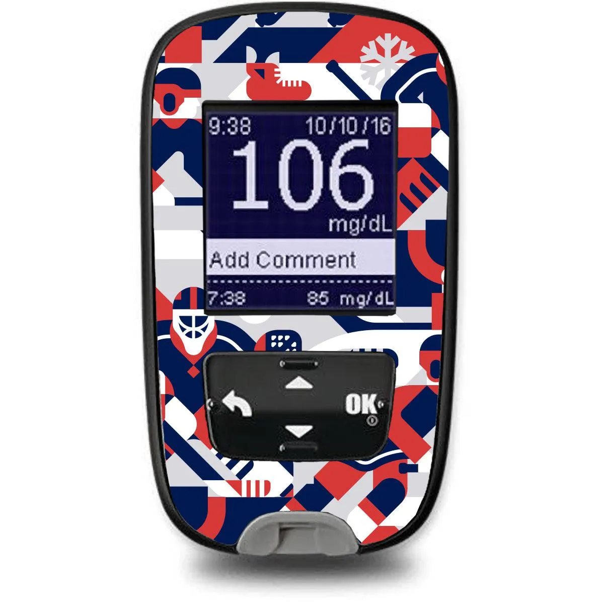 Ice Hockey Sticker for the Accu-Chek Guide Glucometer