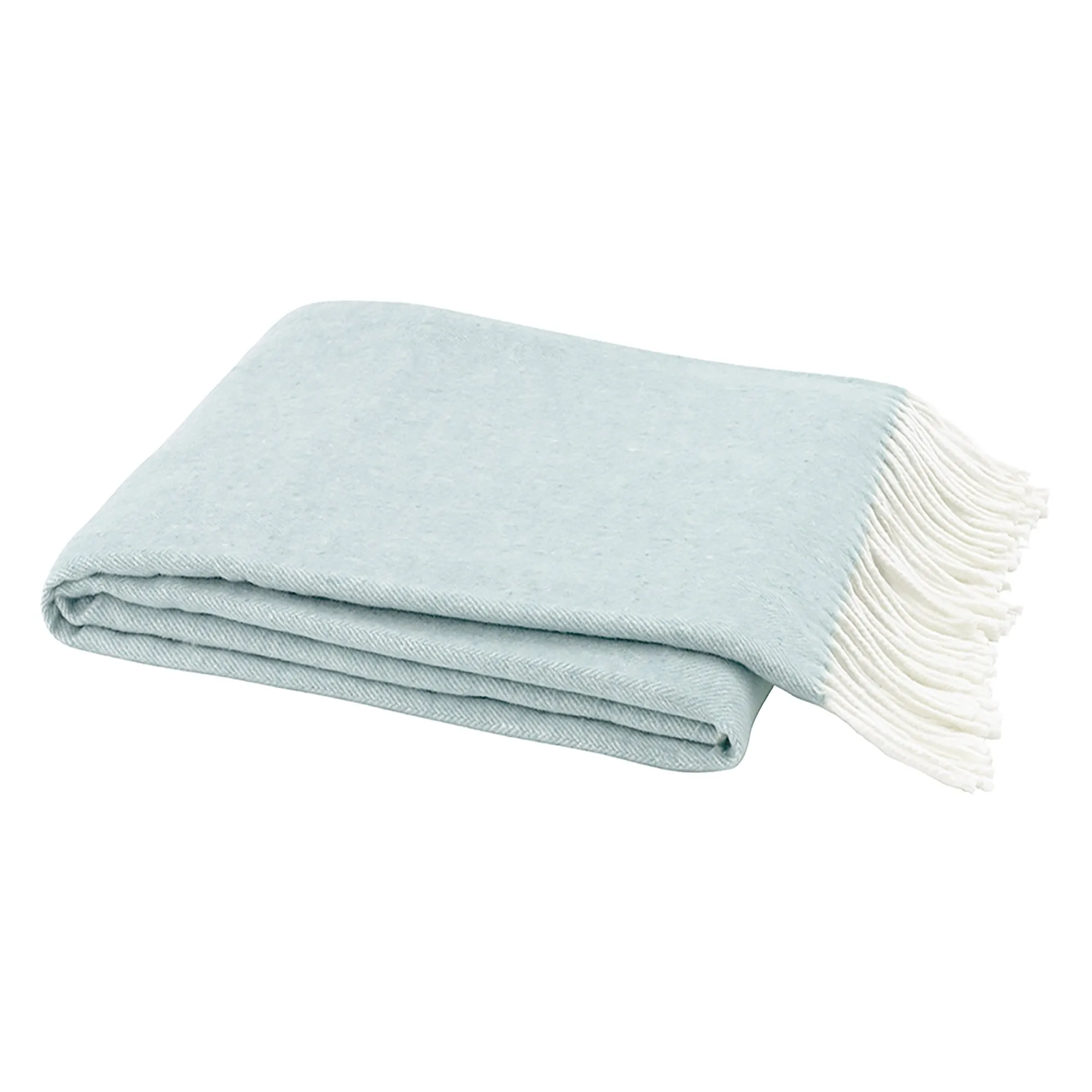Italian Herringbone Throw - Glacier