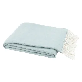 Italian Herringbone Throw - Glacier