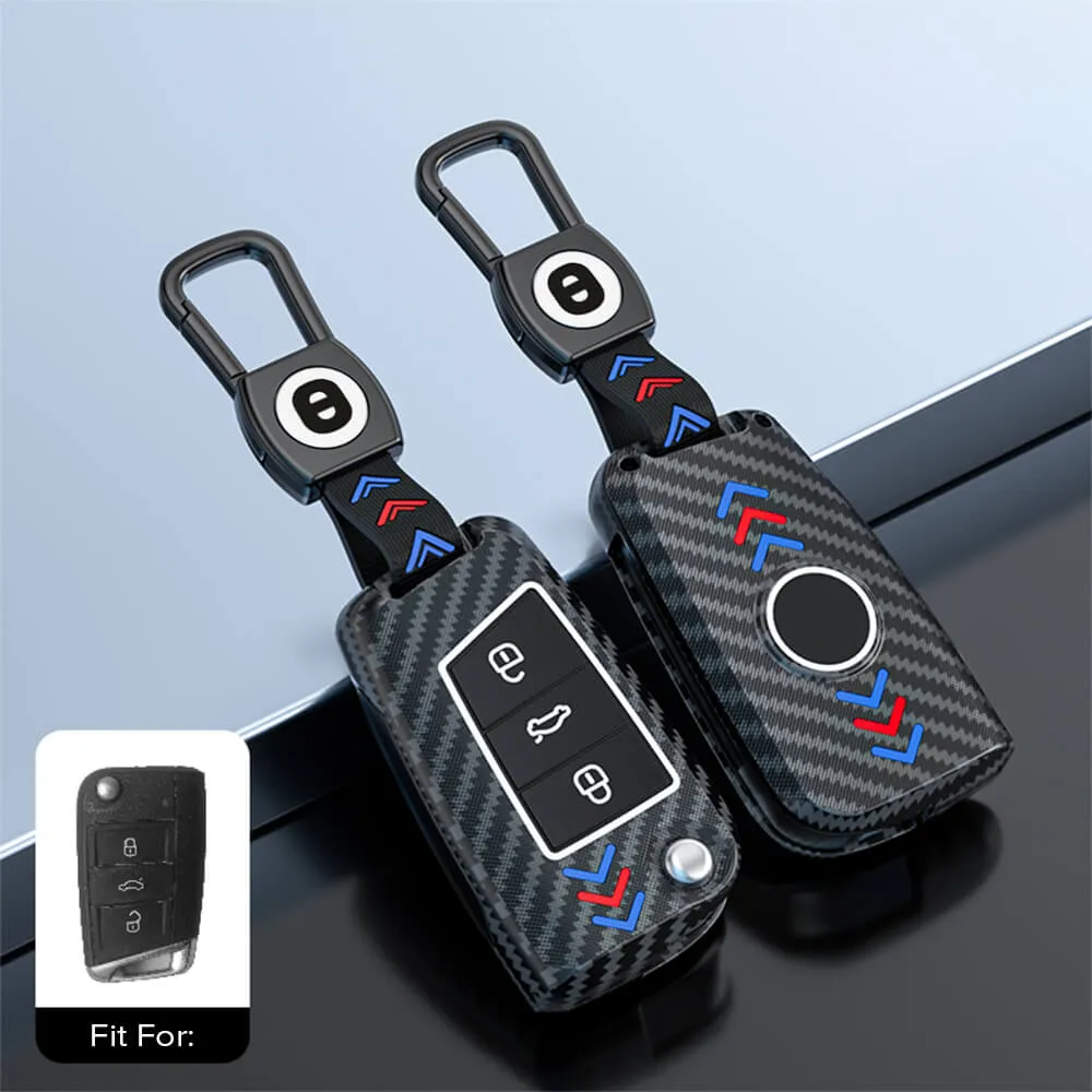 Keyzone ABS key cover for Octavia, Karoq, Superb, Kodiaq, Slavia Flip Key (ABS44_Sk)