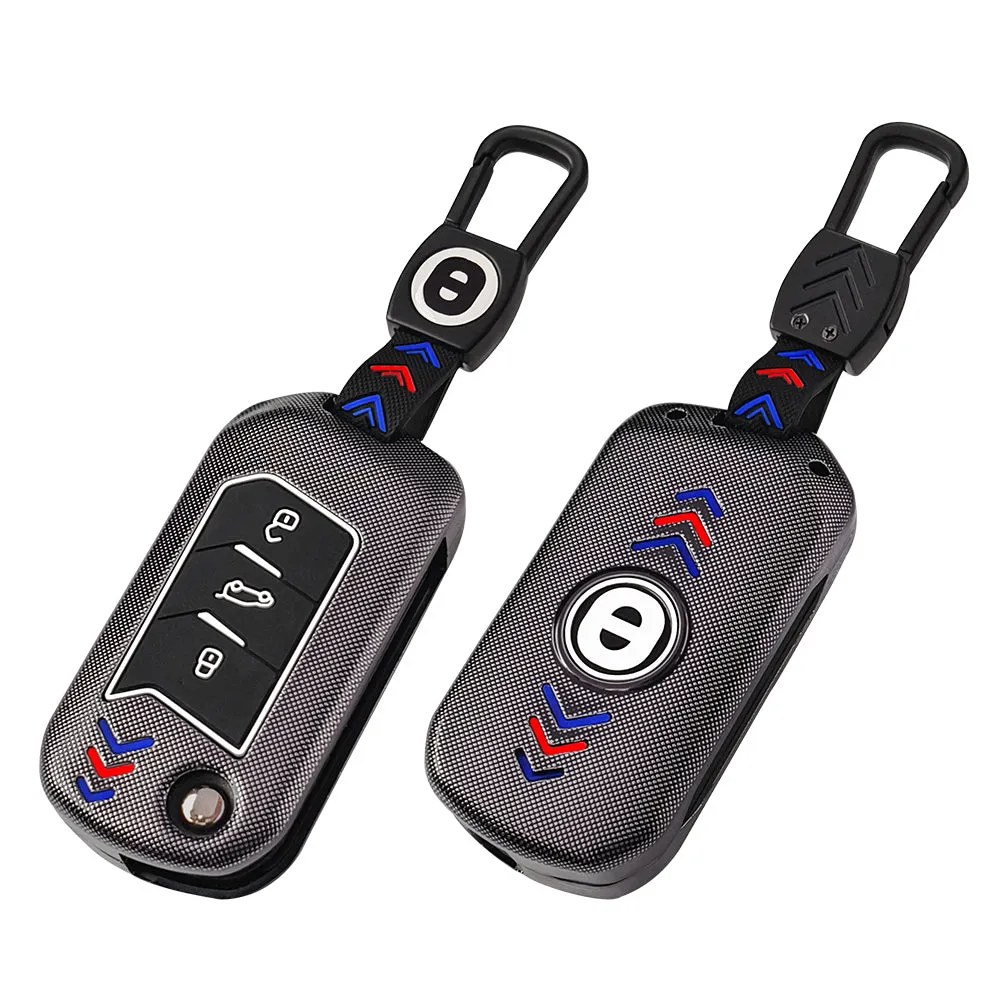 Keyzone ABS key cover for Thar, Thar Roxx, Bolero, Scorpio, XUV700, XUV400, XUV3x0, XUV300, TUV300, Marazzo flip key (ABS09)