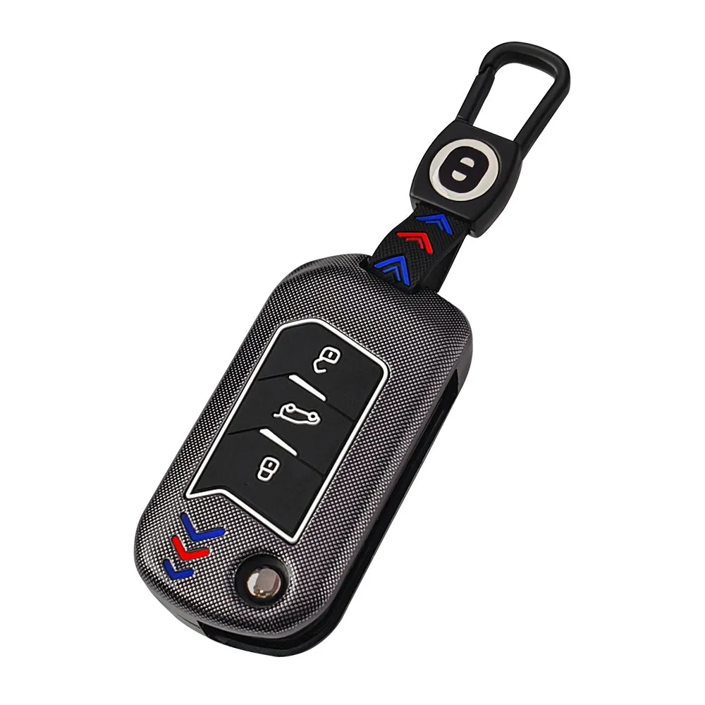 Keyzone ABS key cover for Thar, Thar Roxx, Bolero, Scorpio, XUV700, XUV400, XUV3x0, XUV300, TUV300, Marazzo flip key (ABS09)