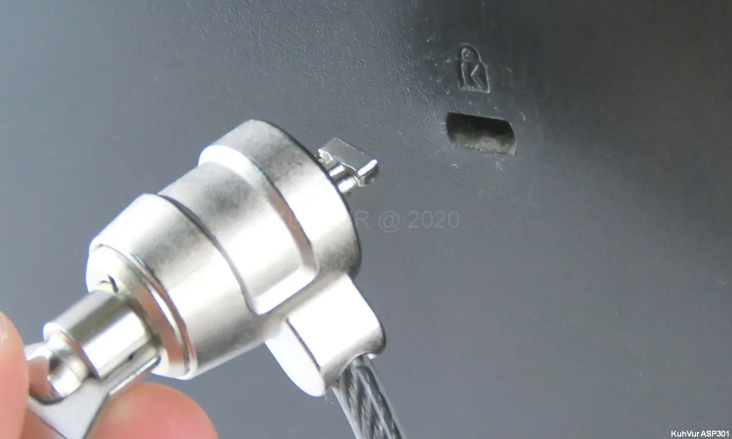 KUHVUR ASP321-SA Laptop Computer Cable Lock | 2M Steel Cable | Keyed | Serialized code on lock & keys | Built-in Security Lock Slot | Standard lock slot (3x7mm) 筆記簿電腦鎖 - 匙鎖