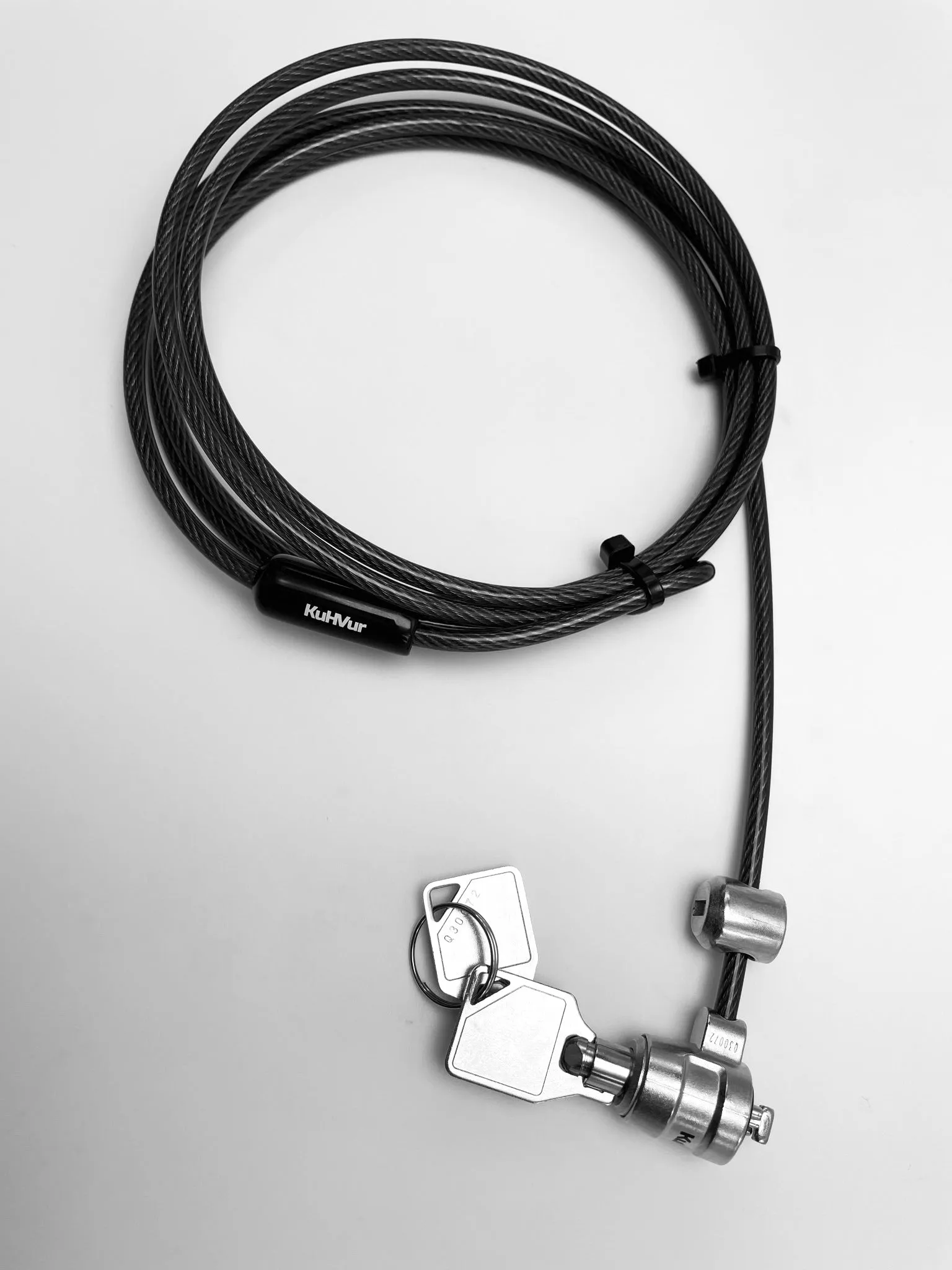 KUHVUR ASP321-SA Laptop Computer Cable Lock | 2M Steel Cable | Keyed | Serialized code on lock & keys | Built-in Security Lock Slot | Standard lock slot (3x7mm) 筆記簿電腦鎖 - 匙鎖