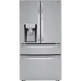 LG - 29.5 Cu. Ft. 4-Door French Door Refrigerator with Door-in-Door and Craft Ice - PrintProof Stainless Steel