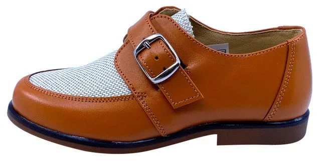 Maria Catalan Boy's & Girl's Cuero Tan Dress Shoe