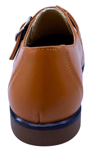 Maria Catalan Boy's & Girl's Cuero Tan Dress Shoe